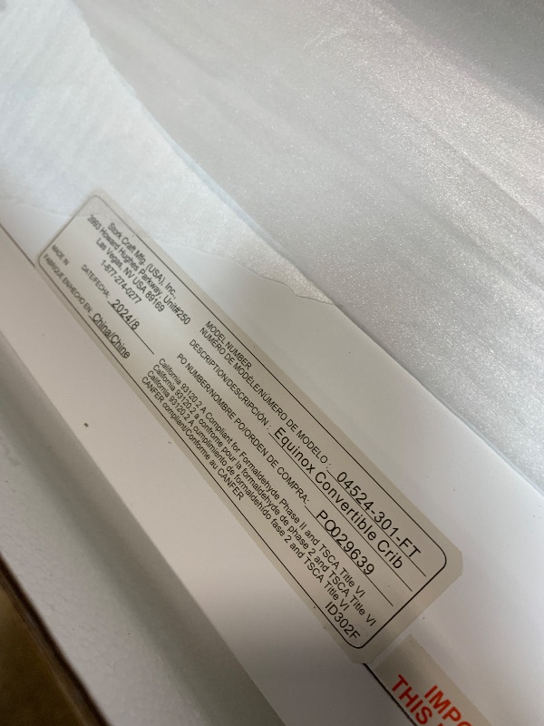 Photo 1 of **  NEW / COMPLETE ** Storkcraft Equinox Grow-with-Me Convertible Crib (White & Vintage Driftwood) – GREENGUARD Gold Certified, Converts to Toddler Bed & Daybed, Fits Standard Crib Mattress