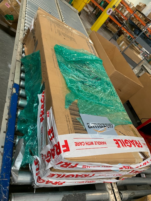 Photo 1 of ** USED** HOMCOM 72" Farmhouse Kitchen Pantry Cabinet, Freestanding Tall Storage Cabinet with 4 Barn Doors, 4 Adjustable Shelves and 8 Door Shelves, Embossed White Wood Grain