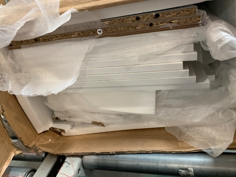 Photo 1 of ** USED** HOMCOM 72" Farmhouse Kitchen Pantry Cabinet, Freestanding Tall Storage Cabinet with 4 Barn Doors, 4 Adjustable Shelves and 8 Door Shelves, Embossed White Wood Grain