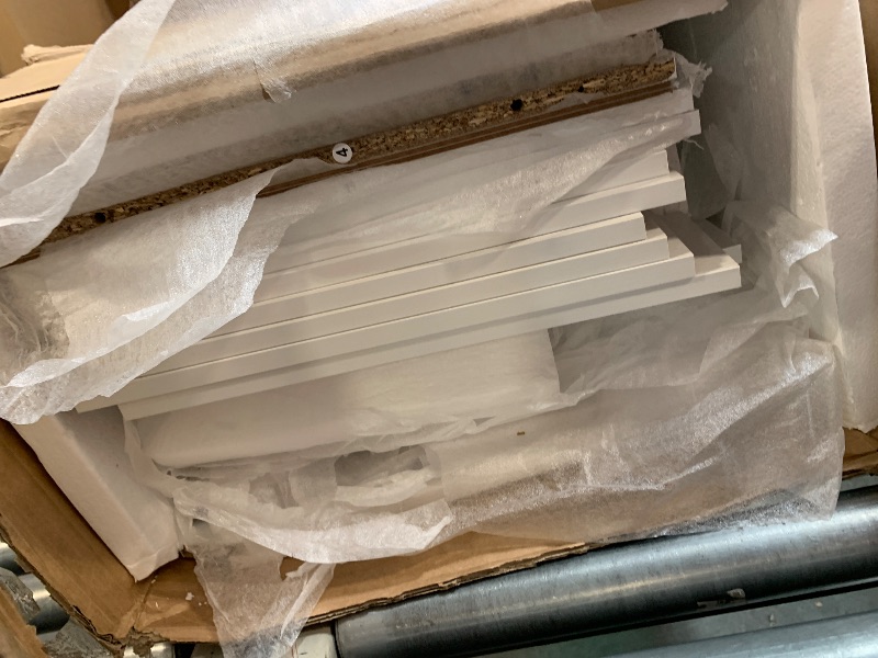 Photo 1 of ** USED** HOMCOM 72" Farmhouse Kitchen Pantry Cabinet, Freestanding Tall Storage Cabinet with 4 Barn Doors, 4 Adjustable Shelves and 8 Door Shelves, Embossed White Wood Grain