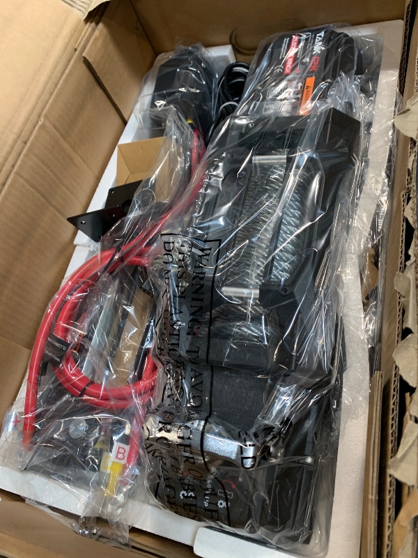 Photo 1 of ** NEW / COMPLETE HARDWARE ** RUGCEL 12000lb New Waterproof Electric Steel Rope Winch 12V with Hawse Fairlead,2 in 1 Wireless Remote Control, Wired Control,for Truck SUV,Jeep Trailer Winch