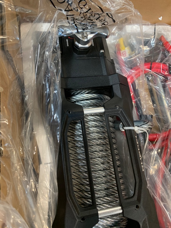 Photo 1 of ** NEW / COMPLETE HARDWARE ** RUGCEL 12000lb New Waterproof Electric Steel Rope Winch 12V with Hawse Fairlead,2 in 1 Wireless Remote Control, Wired Control,for Truck SUV,Jeep Trailer Winch