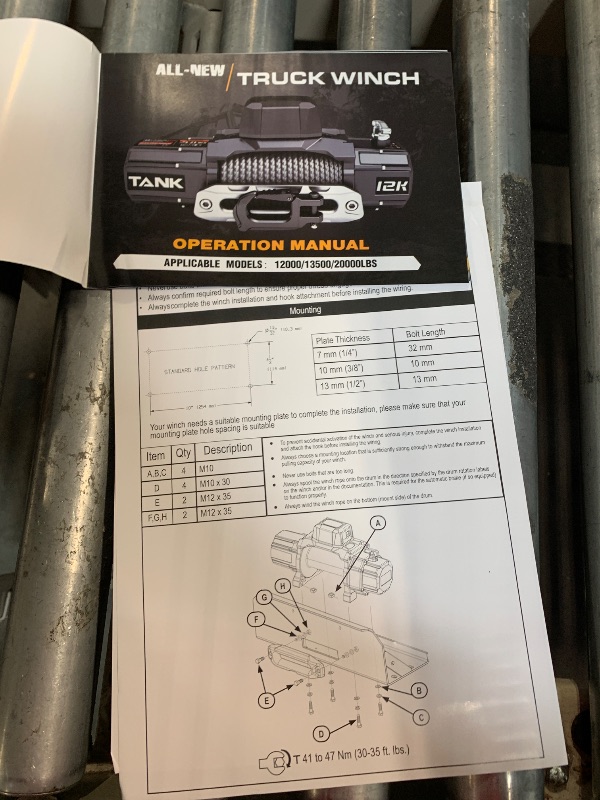 Photo 1 of ** NEW / COMPLETE HARDWARE ** RUGCEL 12000lb New Waterproof Electric Steel Rope Winch 12V with Hawse Fairlead,2 in 1 Wireless Remote Control, Wired Control,for Truck SUV,Jeep Trailer Winch
