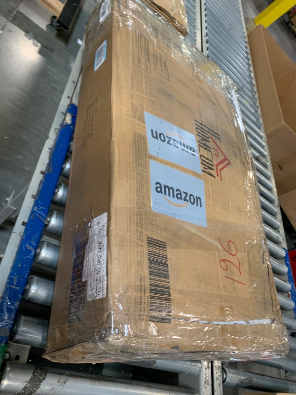 Photo 1 of ** USED ** HOMCOM Kitchen Island Cart, Rolling Kitchen Island with Storage Shelf, Solid Wood Top, Drawer, for Dining Room, White