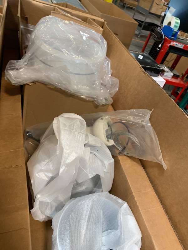 Photo 1 of ** NEW/ HARDWARE INCLUDE** Hunter Fan Company, 76025, 96 inch Trak White Indoor / Outdoor Commercial Ceiling Fan with LED Light Kit and Wall Control