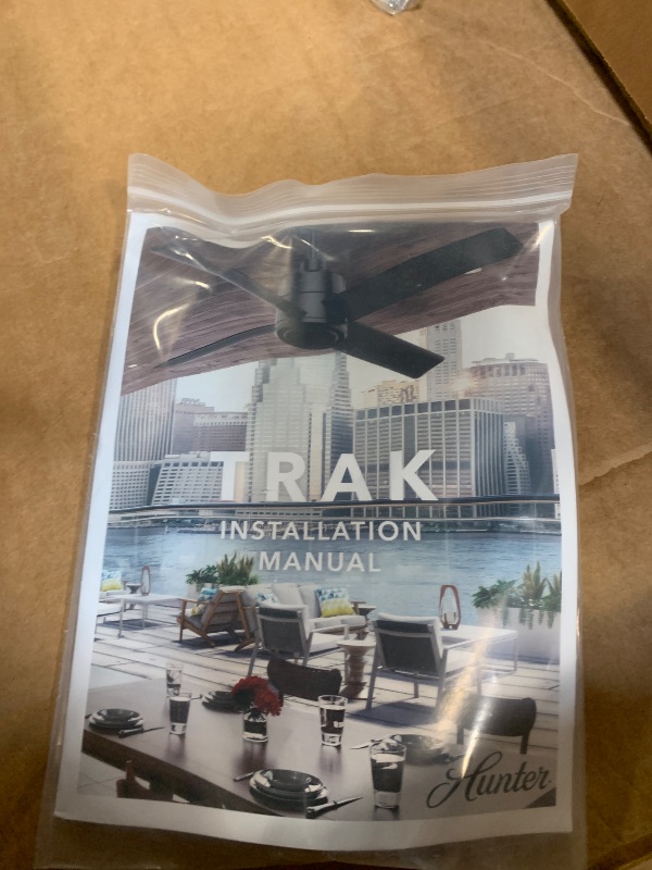 Photo 1 of ** NEW/ HARDWARE INCLUDE** Hunter Fan Company, 76025, 96 inch Trak White Indoor / Outdoor Commercial Ceiling Fan with LED Light Kit and Wall Control