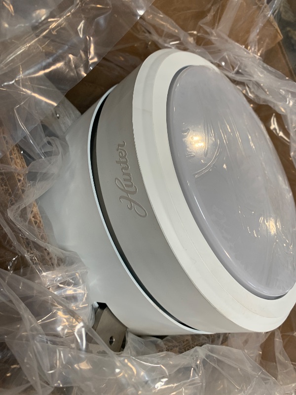 Photo 1 of ** NEW/ HARDWARE INCLUDE** Hunter Fan Company, 76025, 96 inch Trak White Indoor / Outdoor Commercial Ceiling Fan with LED Light Kit and Wall Control