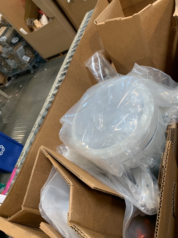 Photo 1 of ** NEW/ HARDWARE INCLUDE** Hunter Fan Company, 76025, 96 inch Trak White Indoor / Outdoor Commercial Ceiling Fan with LED Light Kit and Wall Control