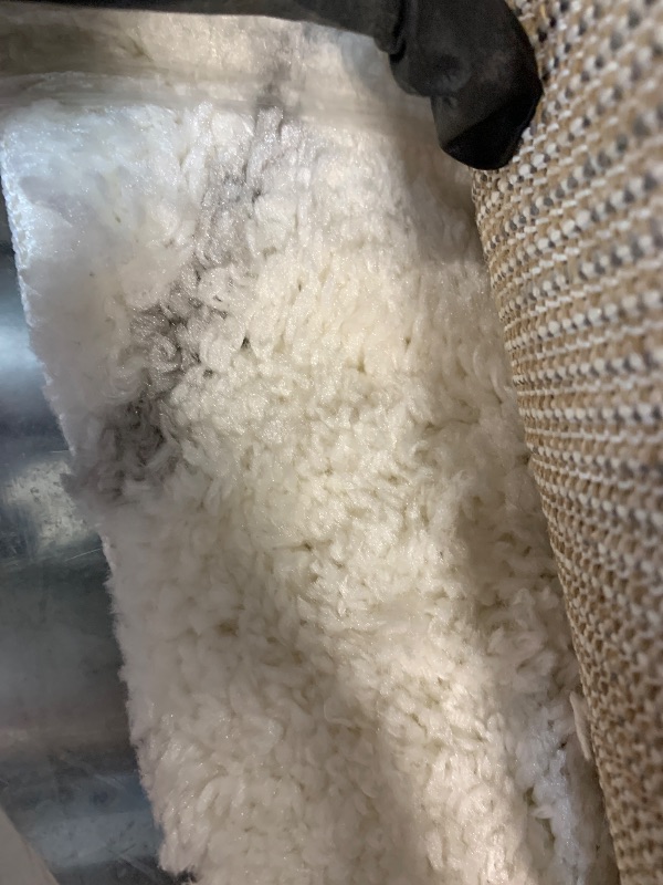 Photo 1 of ** USED ** RUG BRANCH Retro 5' x 8' (5'3" X 7'7") Boho Shag Indoor Area Rug, Contemporary, White Grey - Living Room, Bedroom, Dining Room, and Kitchen