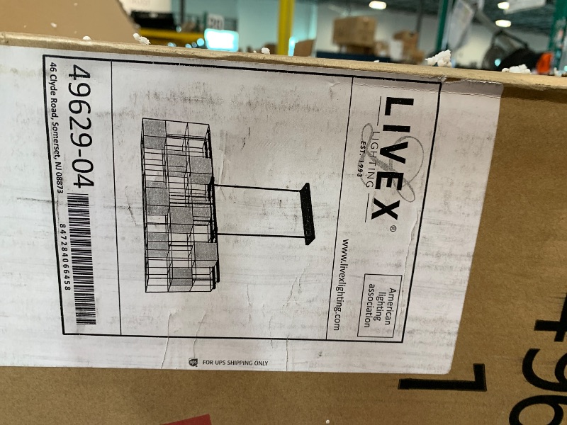 Photo 1 of ** NEW / FACTORY SEALED OPEN INSPECTION COMPLETE** Livex Lighting 49629-04 10 Light Black Linear Chandelier