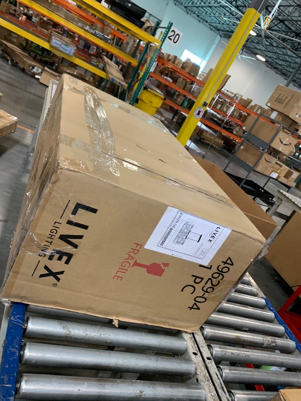 Photo 1 of ** NEW / FACTORY SEALED OPEN INSPECTION COMPLETE** Livex Lighting 49629-04 10 Light Black Linear Chandelier