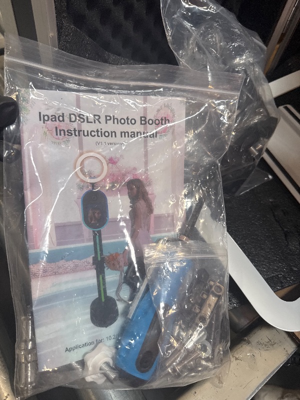 Photo 1 of ** USED ** ZLPOWER Photo Booth for iPad 10.2" 10.9" 11" 12.9" and for Camera Dualuse Selfie Station Shell Stand APP Control RGB Ring Light Music Sync Light Box Photobooth Machine with Flight Case for Rental