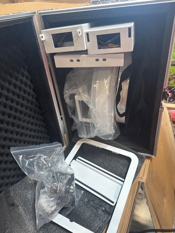 Photo 1 of ** USED ** ZLPOWER Photo Booth for iPad 10.2" 10.9" 11" 12.9" and for Camera Dualuse Selfie Station Shell Stand APP Control RGB Ring Light Music Sync Light Box Photobooth Machine with Flight Case for Rental