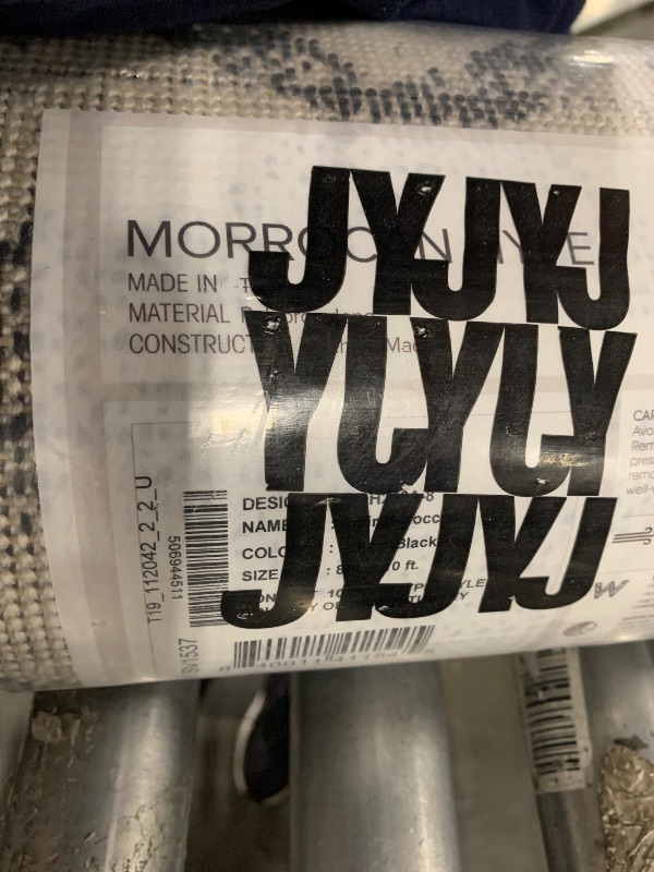 Photo 1 of ** NEW** JONATHAN Y Amir Moroccan Beni Souk Cream/Black Indoor Area Rug, 8x10, Bohemian, Scandinavian, Easy-Cleaning for Living Room, Bedroom, Kitchen, Pet Friendly, Non-Shedding (MOH200A-8)