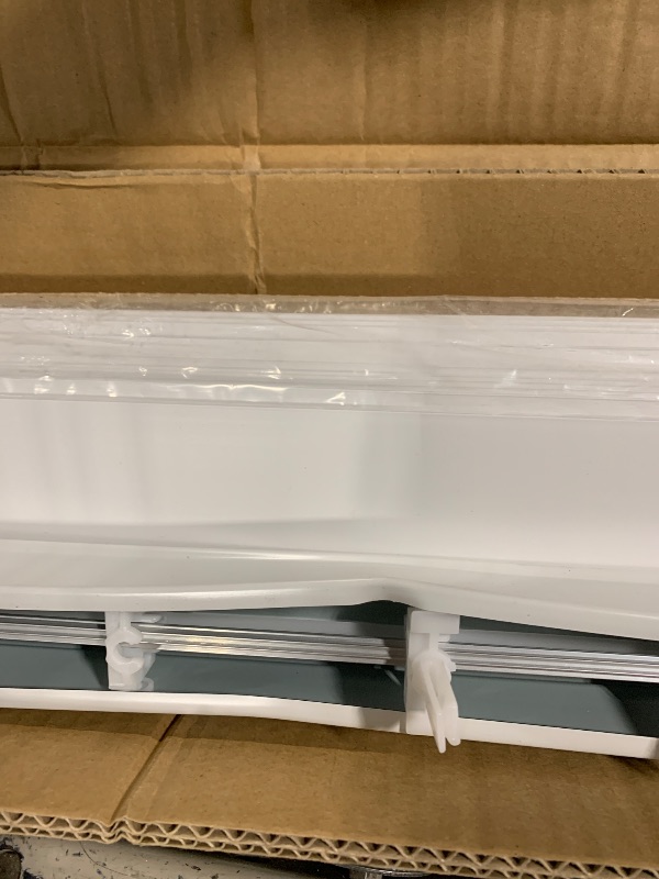 Photo 1 of ** USED/ DAMAGE MINOR ** CHICOLOGY Vertical, Door, Shades, Blackout Blinds, Window Shade, for Sliding Doors Oxford White (Vinyl) 78" W X 84" H