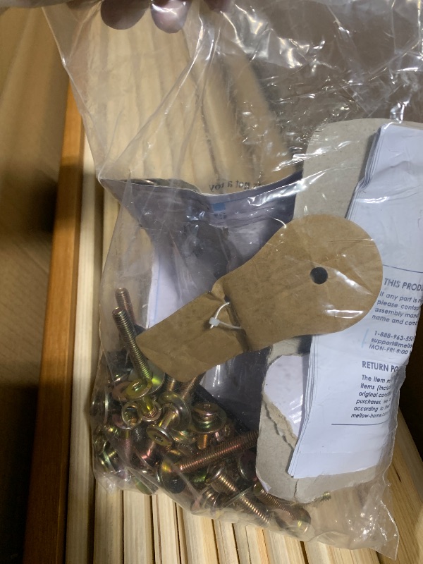 Photo 1 of ** NEW** Mellow Naturalista Classic - 12 Inch Solid Wood Platform Bed with Wooden Slats, No Box Spring Needed, Easy Assembly, King, Natural Pine