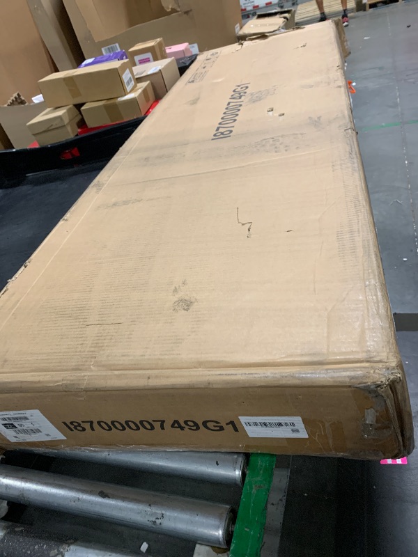 Photo 1 of ** NEW ** Feonase King Size Bed Frame with Luxury Wingback and Fast Charging Station,King Platform Bed Upholstered Button Tufted Storage Headboard,Sturdy Wooden Slats Support,Easy Assembly,Noise-Free,Dark Gray