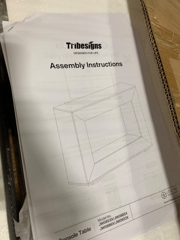 Photo 1 of ** NEW** Tribesigns Farmhouse Console Table, 47 Inches Entryway Console Table with Storage, Industrial Hallway Accent Table for Living Room, Entrance