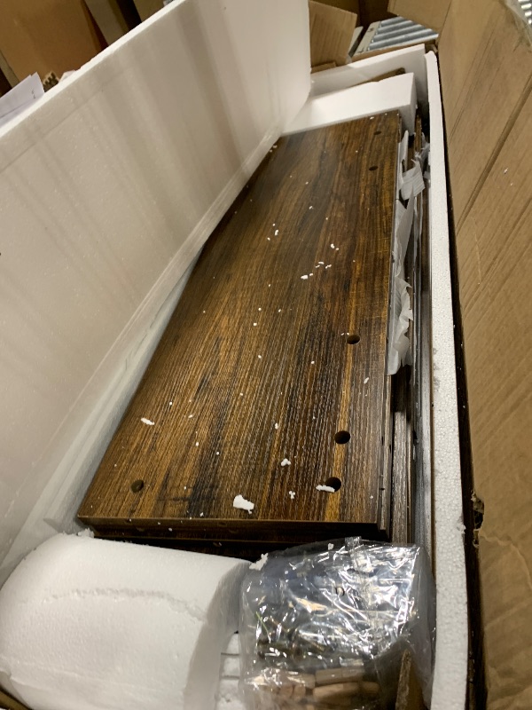 Photo 1 of ** NEW** Tribesigns Farmhouse Console Table, 47 Inches Entryway Console Table with Storage, Industrial Hallway Accent Table for Living Room, Entrance