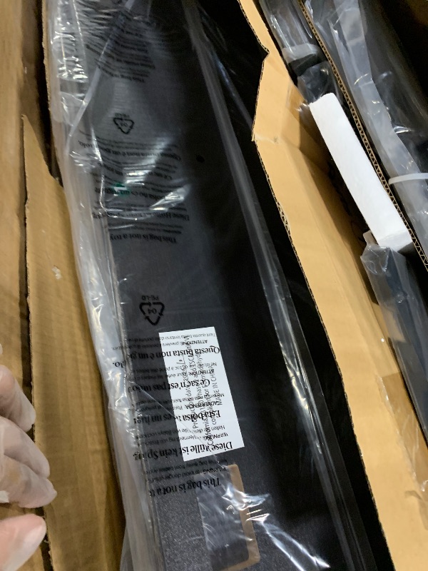 Photo 1 of ** NEW** Rolanstar Bed Frame Full Size with USB Charging Station, LED Bed Frame with Wood Storage Headboard, Black Metal Platform Bed with Under Bed Storage, No Box Spring Needed, Noise Free