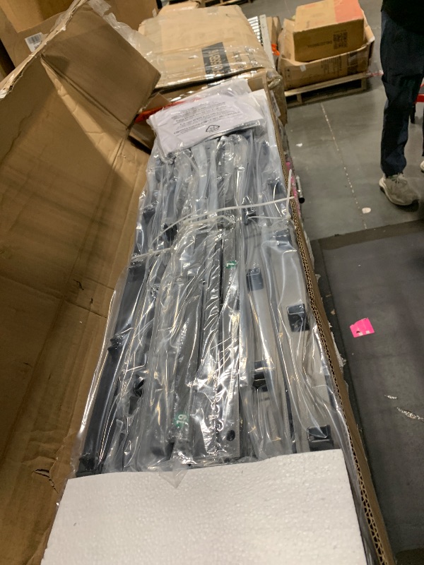 Photo 1 of ** NEW** Rolanstar Bed Frame Full Size with USB Charging Station, LED Bed Frame with Wood Storage Headboard, Black Metal Platform Bed with Under Bed Storage, No Box Spring Needed, Noise Free