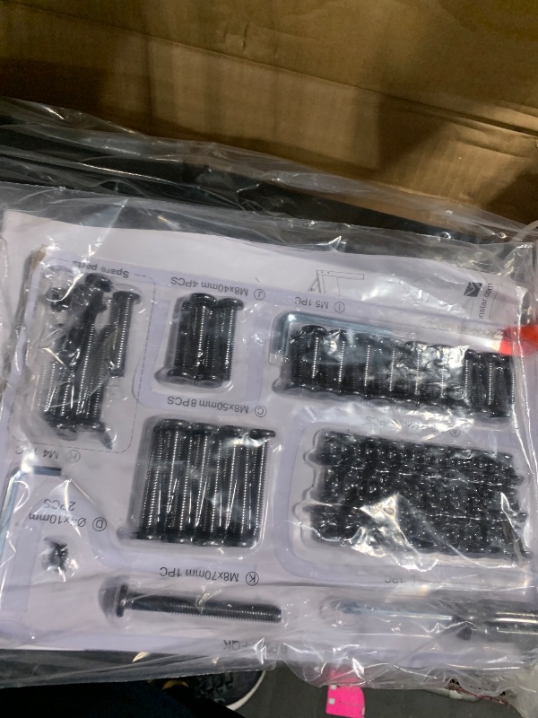 Photo 1 of ** NEW** Rolanstar Bed Frame Full Size with USB Charging Station, LED Bed Frame with Wood Storage Headboard, Black Metal Platform Bed with Under Bed Storage, No Box Spring Needed, Noise Free