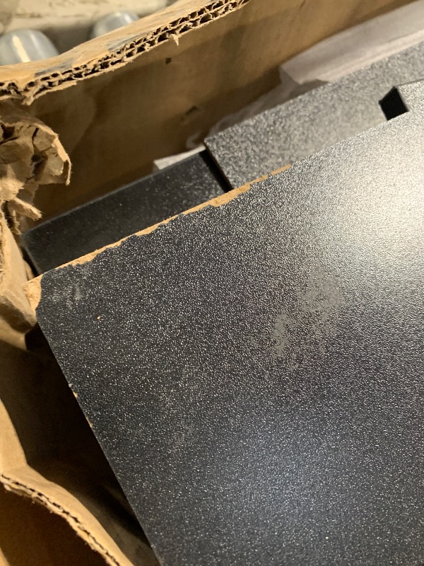 Photo 1 of ** VERY USED / DAMAGE MINOR ** VASAGLE 3 Drawer File Cabinet, File Cabinet with Lock, Printer Stand, Office Filing Cabinet Organizer, for A4 and Letter Size Files, Ink Black UOFC055B16