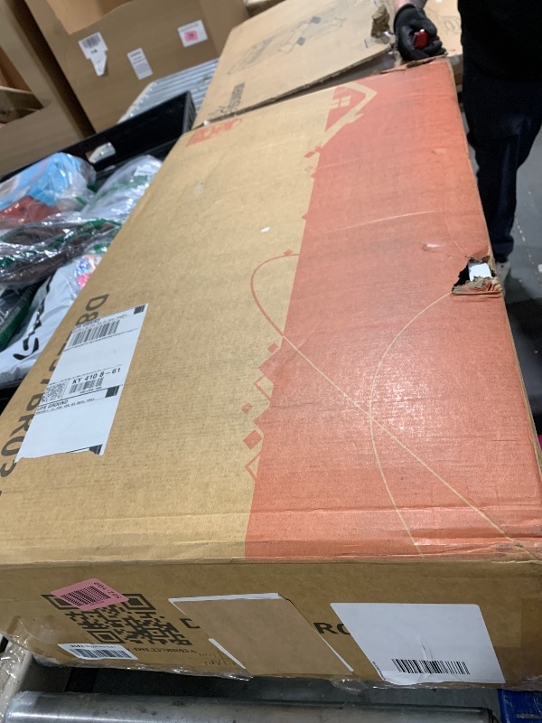 Photo 1 of ** NEW ** Makeup Vanity Desk with Round Mirror and Lights, White Vanity Makeup Table with 2 Drawers, Small Vanity Table for Bedroom with Lots Storage (Brown and Black, 15.75 * 31.5 * 53.6in)