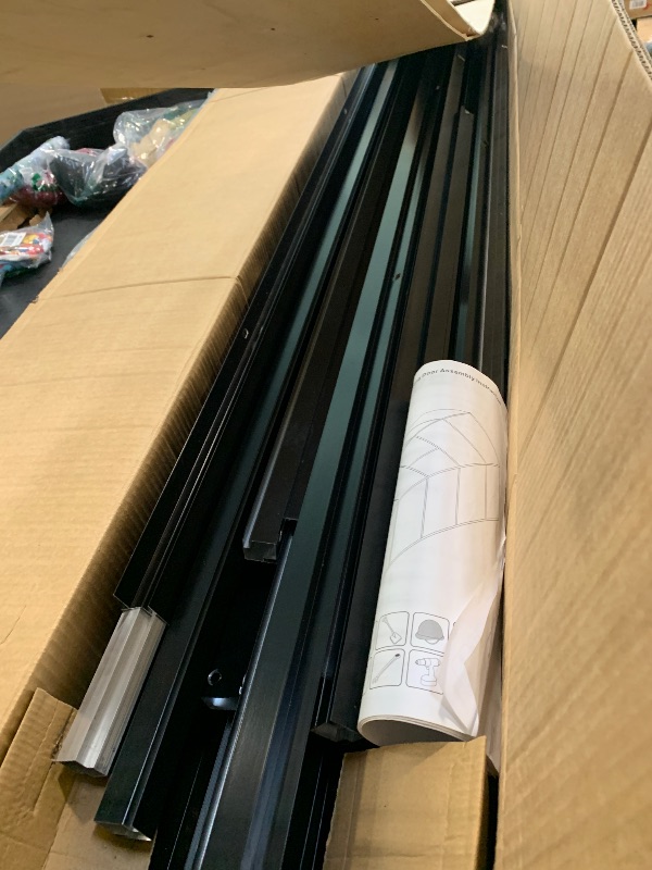 Photo 1 of ** SET 2 BOX ** Greenhouse, 6x10 FT Greenhouse for Outdoors, Walk-in Green House with Ground Nails and Vent Windows, Sliding Lockable Door, Polycarbonate Green House for Outside Garden Backyard, Quick Setup, Black