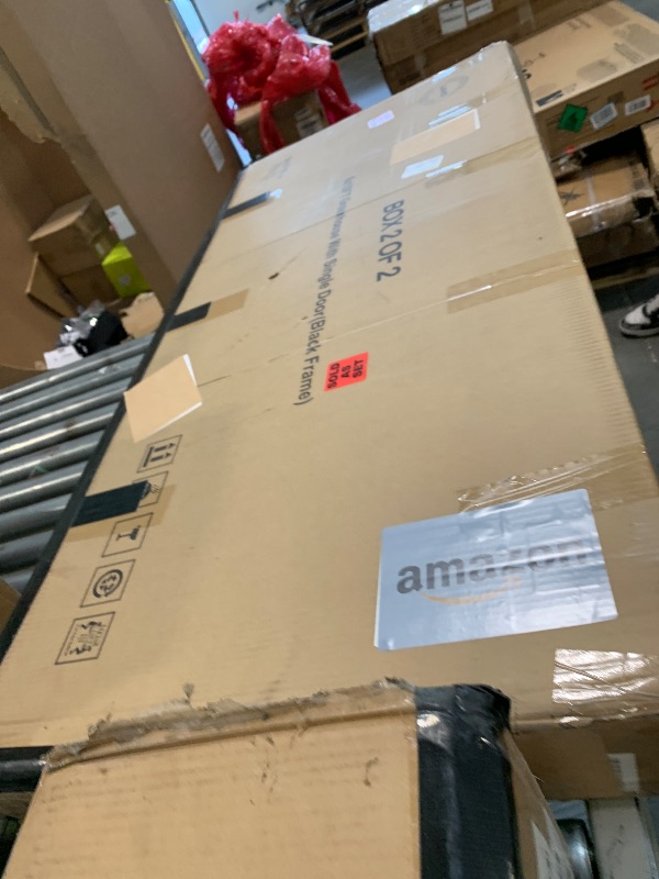 Photo 1 of ** SET 2 BOX ** Greenhouse, 6x10 FT Greenhouse for Outdoors, Walk-in Green House with Ground Nails and Vent Windows, Sliding Lockable Door, Polycarbonate Green House for Outside Garden Backyard, Quick Setup, Black