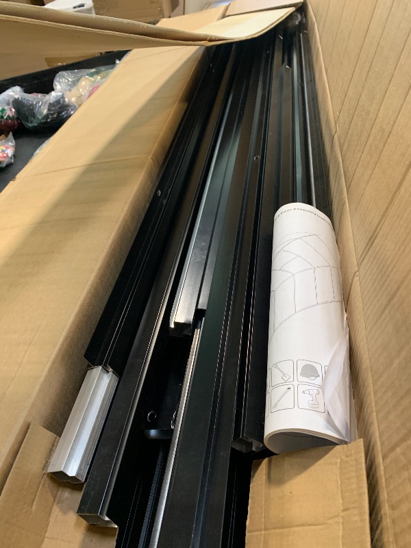 Photo 1 of ** SET 2 BOX ** Greenhouse, 6x10 FT Greenhouse for Outdoors, Walk-in Green House with Ground Nails and Vent Windows, Sliding Lockable Door, Polycarbonate Green House for Outside Garden Backyard, Quick Setup, Black