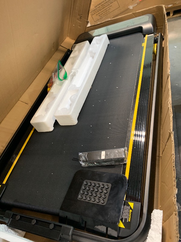 Photo 1 of ** USED / TESTED FUNCTIONAL** YPOO Foldable Treadmill with Incline, Walking Pad with Handle Bar 3 Level Incline, Portable Folding Treadmills for Home/Office 300 Lbs Capacity, Quiet Desk Treadmill with Remote Control & APP