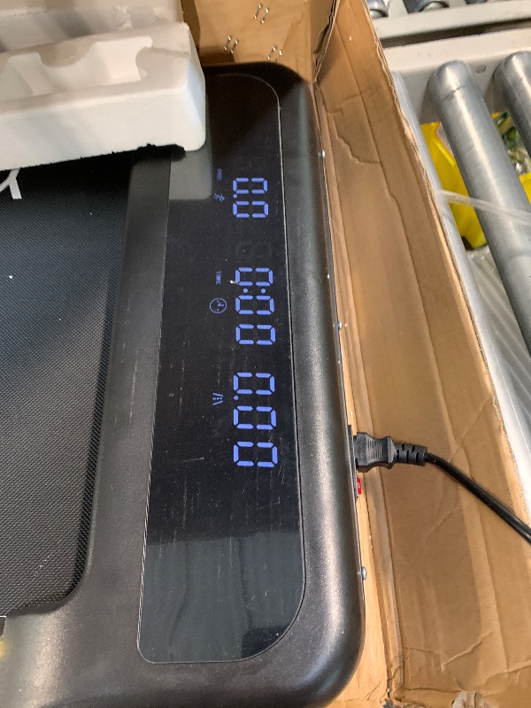 Photo 1 of ** USED / TESTED FUNCTIONAL** YPOO Foldable Treadmill with Incline, Walking Pad with Handle Bar 3 Level Incline, Portable Folding Treadmills for Home/Office 300 Lbs Capacity, Quiet Desk Treadmill with Remote Control & APP