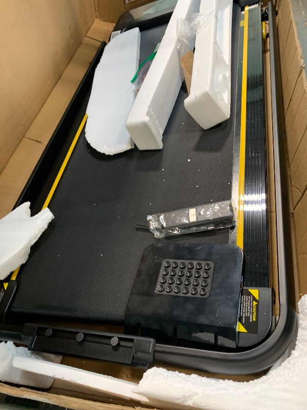 Photo 1 of ** USED / TESTED FUNCTIONAL** YPOO Foldable Treadmill with Incline, Walking Pad with Handle Bar 3 Level Incline, Portable Folding Treadmills for Home/Office 300 Lbs Capacity, Quiet Desk Treadmill with Remote Control & APP