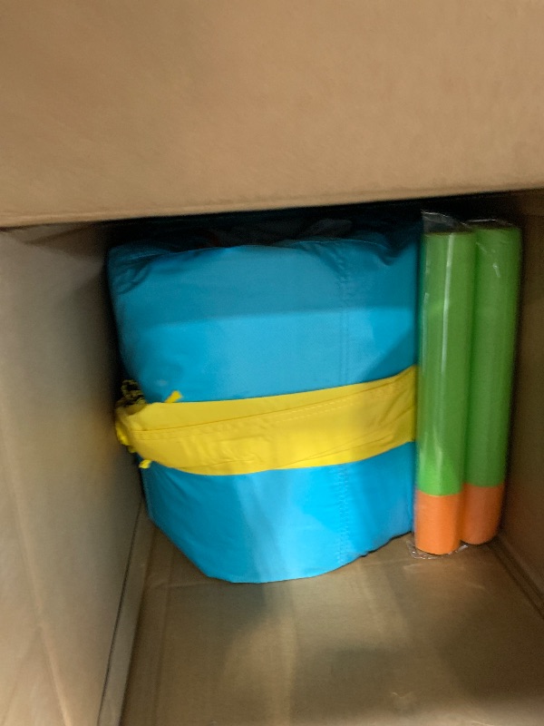 Photo 1 of ** NEW / OPEN INSPECTION NO RETURNS ** **WELLFUNTIME Inflatable Water Double Slides Park, Bounce House with Arched Water Gun Spray, Jumping Castle with Air Blower