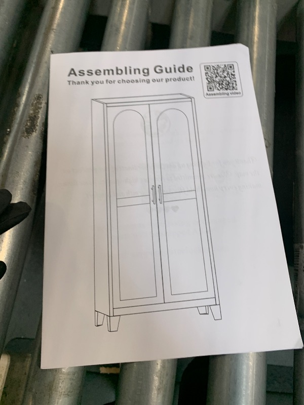 Photo 1 of ** USED/ DAMAGE MINOR ** Zevemomo 70.87" H Metal Kitchen Pantry Cabinet, Freestanding Cupboard with 2 Doors and 4 Adjustable Shelves, Tall Metal Storage Cabinet for Kitchen, Bathroom, Dinning Room or Laundry Room ?White?