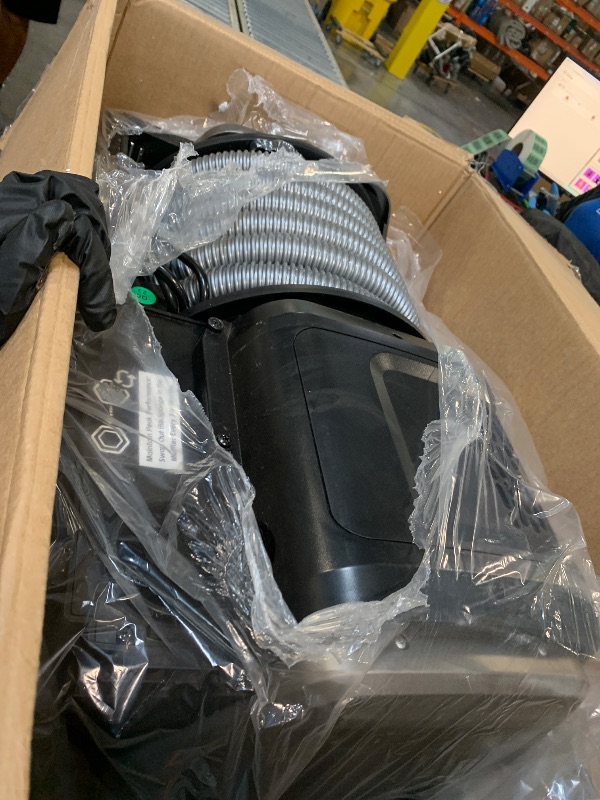 Photo 1 of ** USED / TESTED / FUUNCTIONAL ** Giraffe Tools Grandstorm Retractable Vacuum Cleaner Wall-Mounted, Shop Wet Dry Vacuum Cleaner with 6 Nozzles for Car Detailing Remote Control Garage Vacuum, Grey