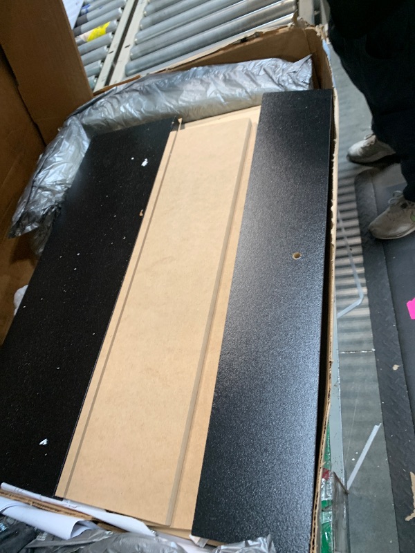 Photo 1 of ** USED ** Prepac Simply Modern Nightstand Bedside Table, Black Nightstand for Bedroom, End Table with 2 Drawers and Open Shelf 23.75" W x 26.75" H x 16" D