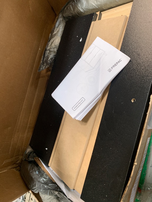 Photo 1 of ** USED ** Prepac Simply Modern Nightstand Bedside Table, Black Nightstand for Bedroom, End Table with 2 Drawers and Open Shelf 23.75" W x 26.75" H x 16" D