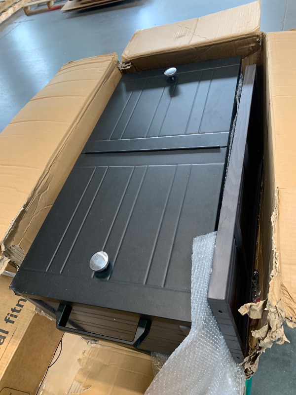 Photo 1 of ** VERY USED ** Permasteel Party Cooler with Divider, Spacious 80-Qt Capacity, Chills 36hrs, Rolling Ice Chest for Indoor and Outdoor Entertainment, Wood Grain Finish, Gray