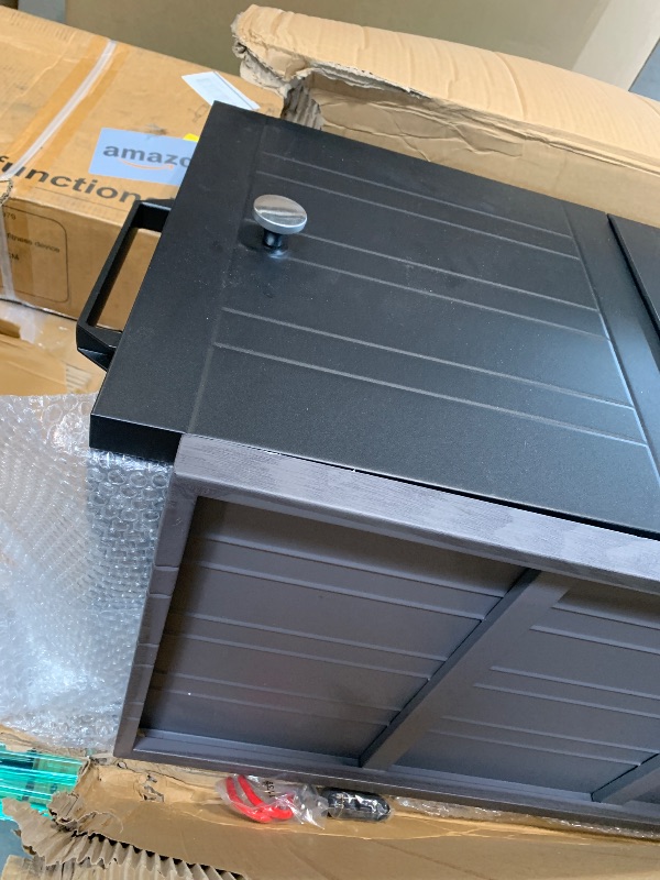 Photo 1 of ** VERY USED ** Permasteel Party Cooler with Divider, Spacious 80-Qt Capacity, Chills 36hrs, Rolling Ice Chest for Indoor and Outdoor Entertainment, Wood Grain Finish, Gray