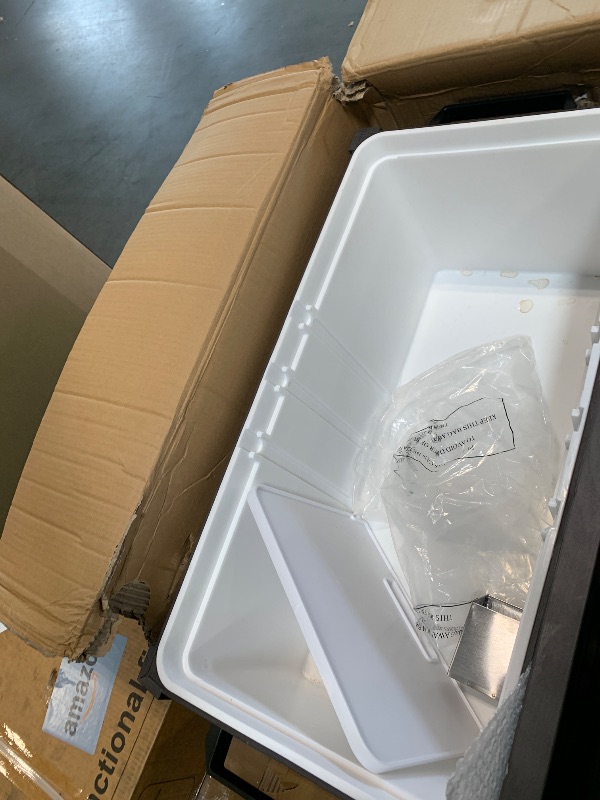 Photo 1 of ** VERY USED ** Permasteel Party Cooler with Divider, Spacious 80-Qt Capacity, Chills 36hrs, Rolling Ice Chest for Indoor and Outdoor Entertainment, Wood Grain Finish, Gray