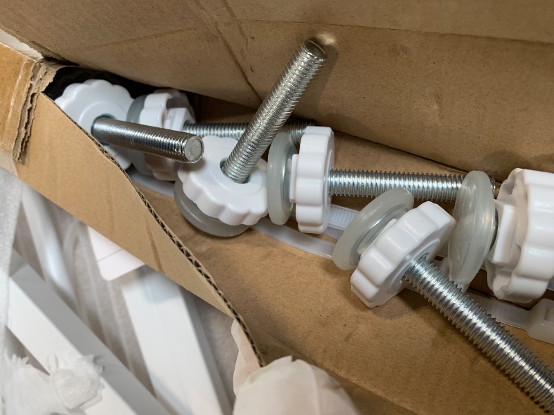 Photo 1 of ** NEW ** Senneny Extra Tall Cat Gate Height Adjustable from 59”-83”, No Drilling Auto-Close Pet Gate for Stairs and Doorways. Includes Wall Cups, Pressure or Hardware Mount, White, 95-105cm/ 37.4-41.3" Wide