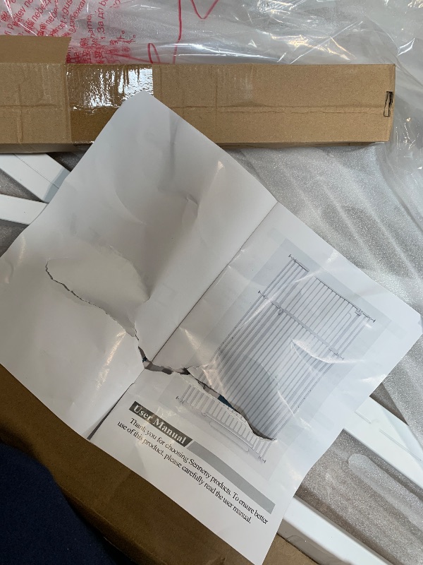 Photo 1 of ** NEW ** Senneny Extra Tall Cat Gate Height Adjustable from 59”-83”, No Drilling Auto-Close Pet Gate for Stairs and Doorways. Includes Wall Cups, Pressure or Hardware Mount, White, 95-105cm/ 37.4-41.3" Wide