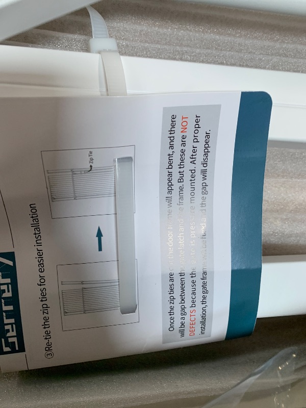 Photo 1 of ** NEW ** Senneny Extra Tall Cat Gate Height Adjustable from 59”-83”, No Drilling Auto-Close Pet Gate for Stairs and Doorways. Includes Wall Cups, Pressure or Hardware Mount, White, 95-105cm/ 37.4-41.3" Wide