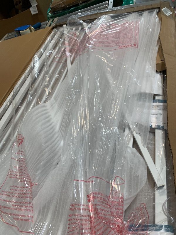 Photo 1 of ** USED** Senneny Extra Tall Cat Gate Height Adjustable from 59”-83”, No Drilling Auto-Close Pet Gate for Stairs and Doorways. Includes Wall Cups, Pressure or Hardware Mount, White, 95-105cm/ 37.4-41.3" Wide