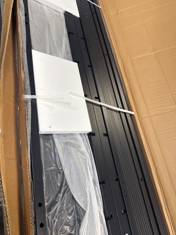 Photo 1 of ** SET 2 BOX NEW ** YITAHOME Queen Bed Frame with 2-Tier Storage Headboard, Metal Platform Bed Frame with Charging Station & LED Lights, Noise-Free/Metal Support/No Box Spring Needed, Rustic Brown