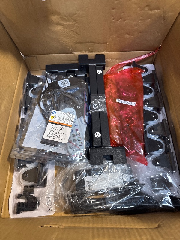 Photo 1 of ** SET 2 BOX NEW ** YITAHOME Queen Bed Frame with 2-Tier Storage Headboard, Metal Platform Bed Frame with Charging Station & LED Lights, Noise-Free/Metal Support/No Box Spring Needed, Rustic Brown