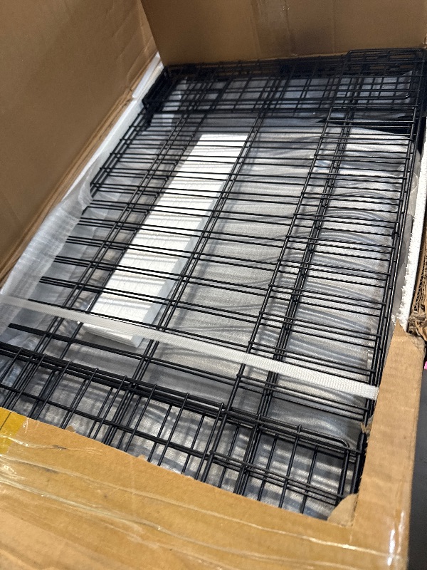 Photo 1 of ** SET 2 BOX NEW ** YITAHOME Queen Bed Frame with 2-Tier Storage Headboard, Metal Platform Bed Frame with Charging Station & LED Lights, Noise-Free/Metal Support/No Box Spring Needed, Rustic Brown