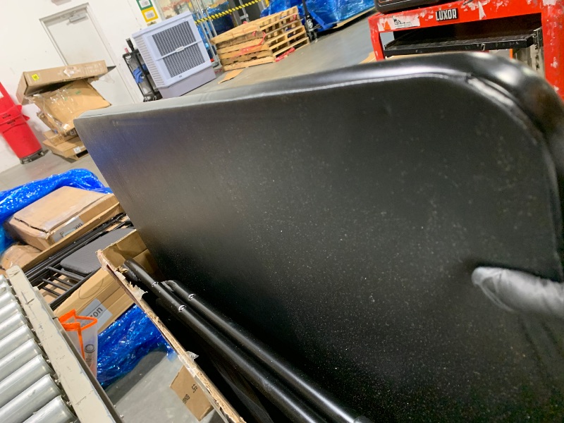 Photo 1 of ** VERY USED / DAMAGE MINOR** CoscoProducts Premium 5-Piece Table & Chair Dining Set, with 34" Vinyl Top Card Table and 4 Fabric Padded Seat & Back Folding Chairs, Black